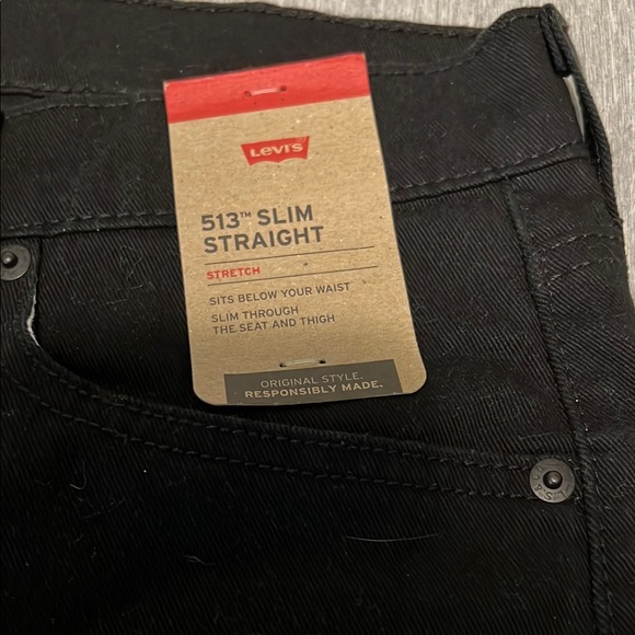 Levi's Black Slim Straight Jeans Timeless Style - Picture 1 of 7